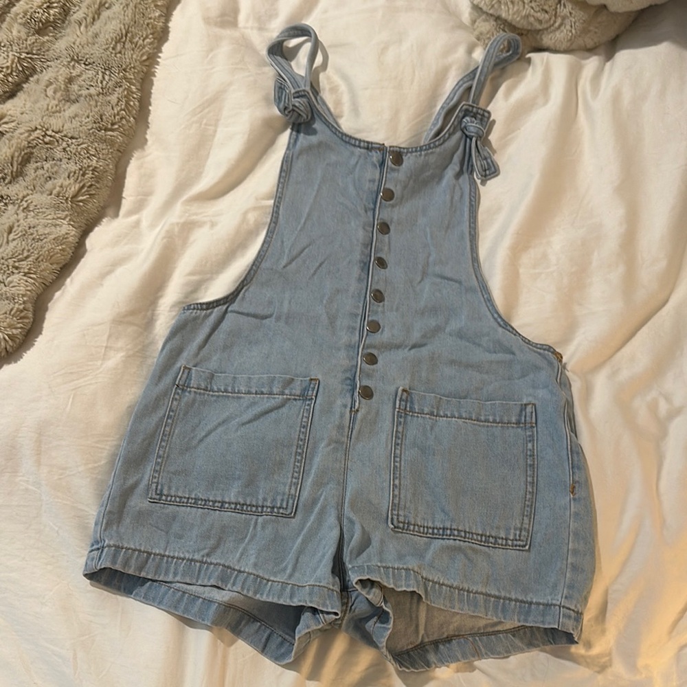 Forever 21 Light Blue Denim Overalls